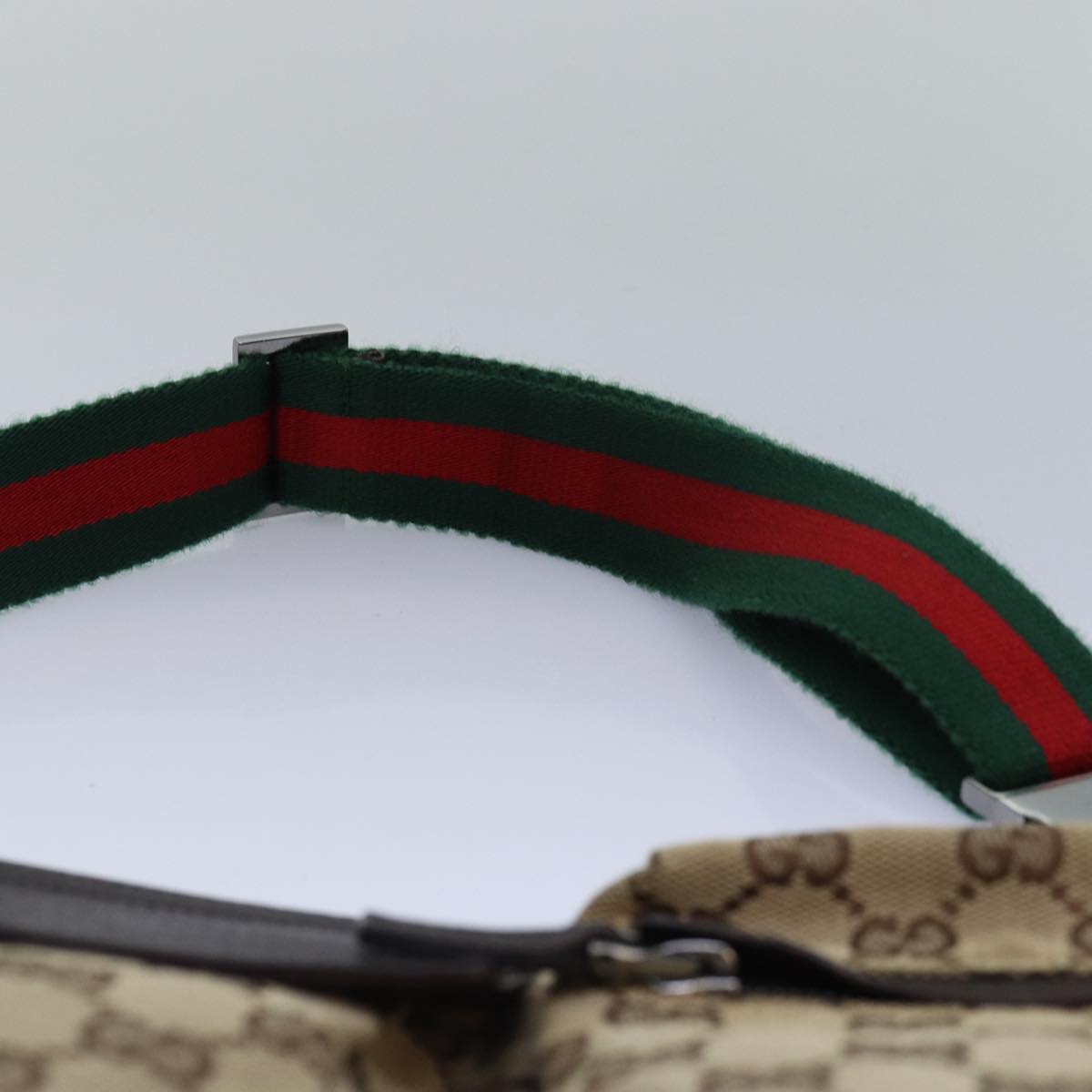GUCCI GG Canvas Web Sherry Line Waist bag Beige Red Green 28566 ki4620