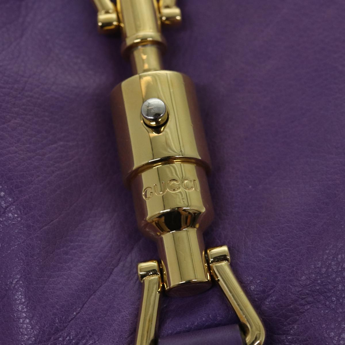 GUCCI Jackie Shoulder Bag Leather 2way Purple 219725 ki4655