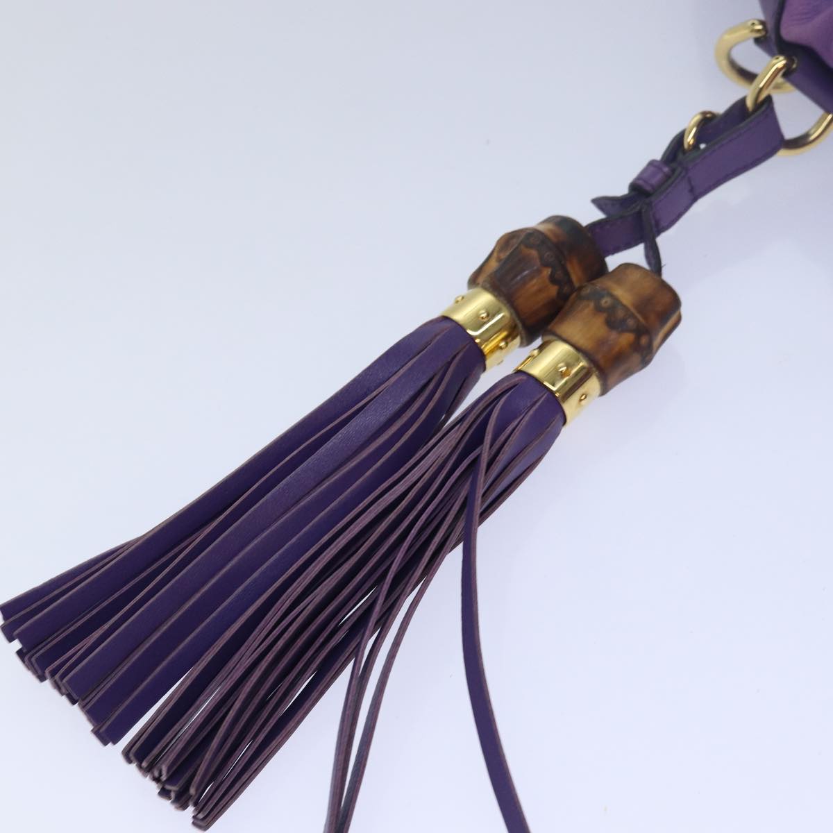 GUCCI Jackie Shoulder Bag Leather 2way Purple 219725 ki4655