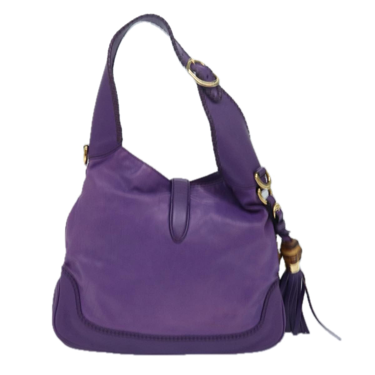 GUCCI Jackie Shoulder Bag Leather 2way Purple 219725 ki4655