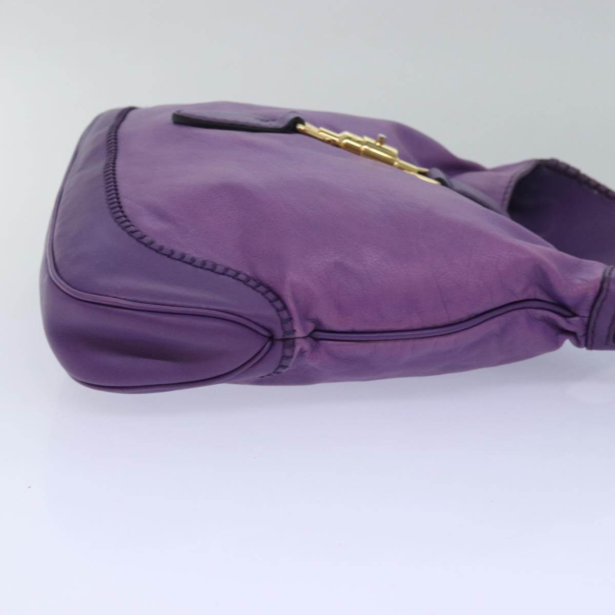GUCCI Jackie Shoulder Bag Leather 2way Purple 219725 ki4655
