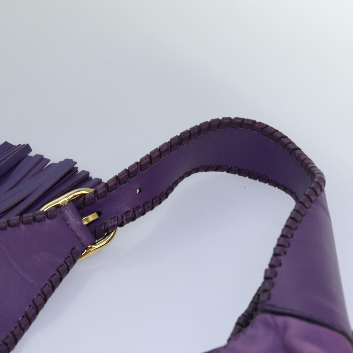 GUCCI Jackie Shoulder Bag Leather 2way Purple 219725 ki4655