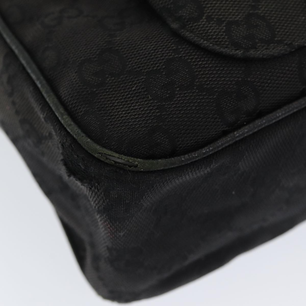 GUCCI GG Canvas Shoulder Bag Black 131211 ki4683