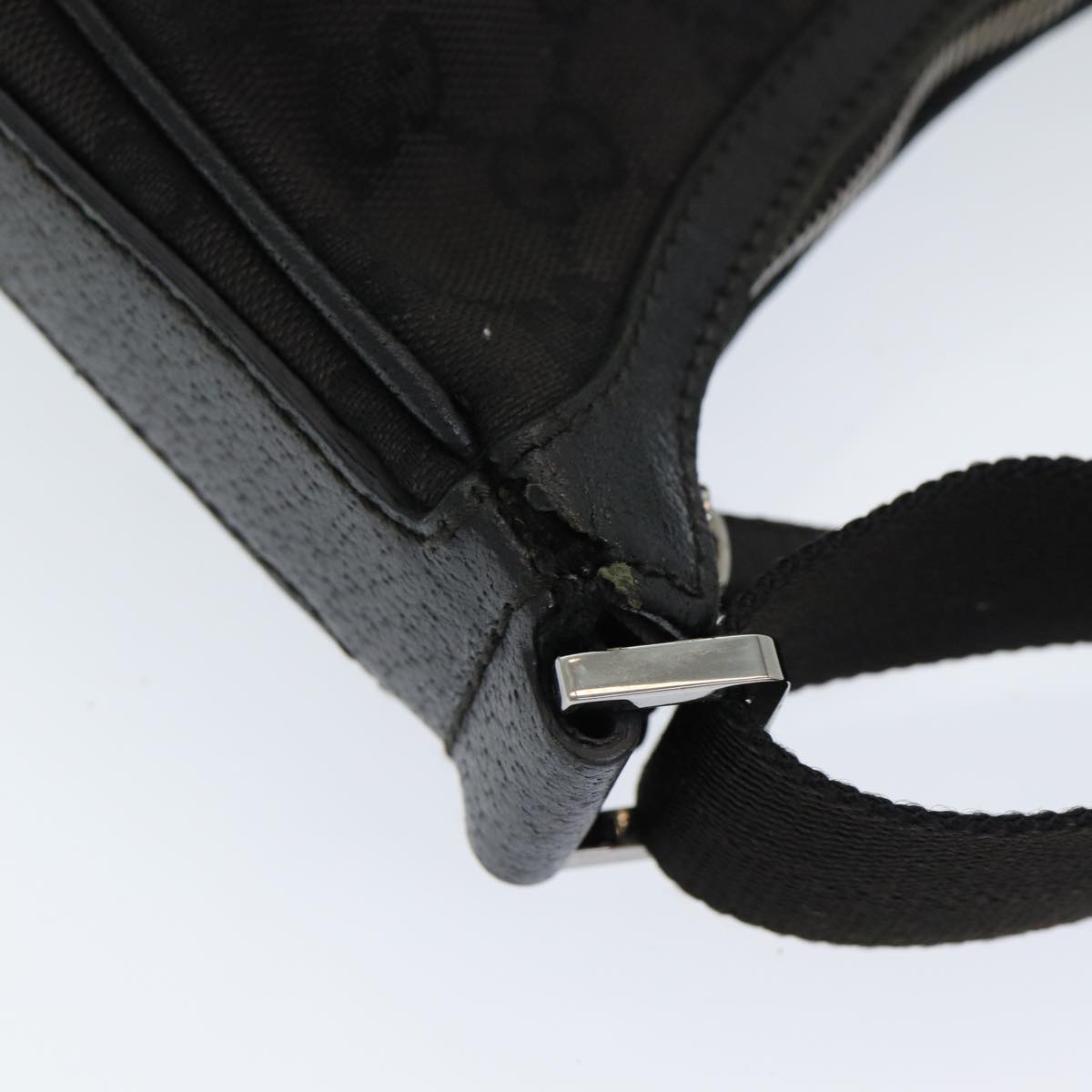 GUCCI GG Canvas Shoulder Bag Black 131211 ki4683