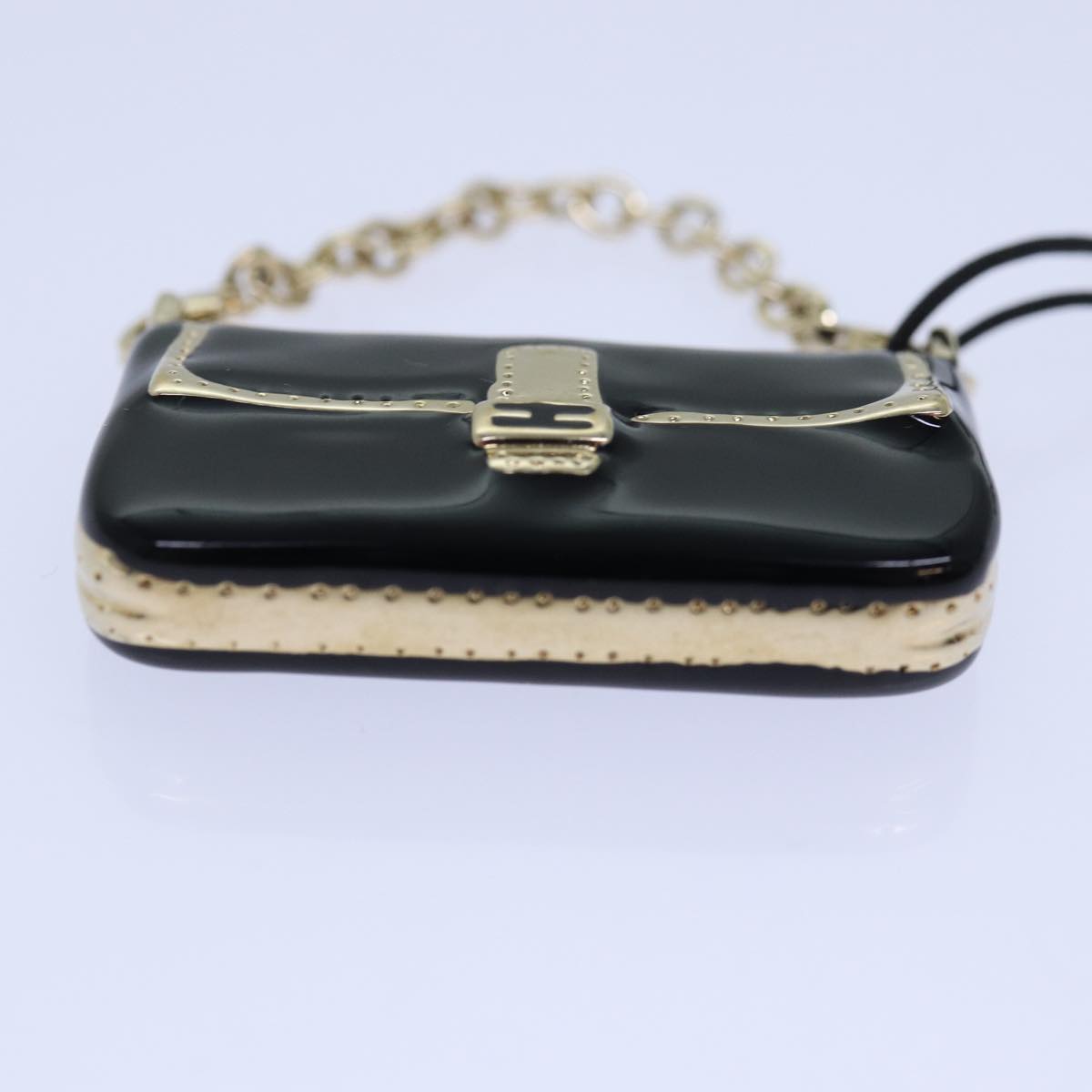 FENDI Mamma Baguette Motif Charm Black ki4706