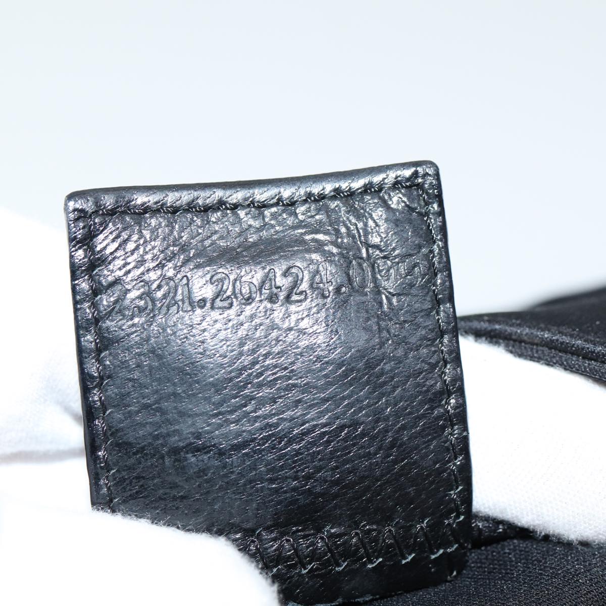 FENDI Mamma Baguette Shoulder Bag Nylon Black Silver ki4707