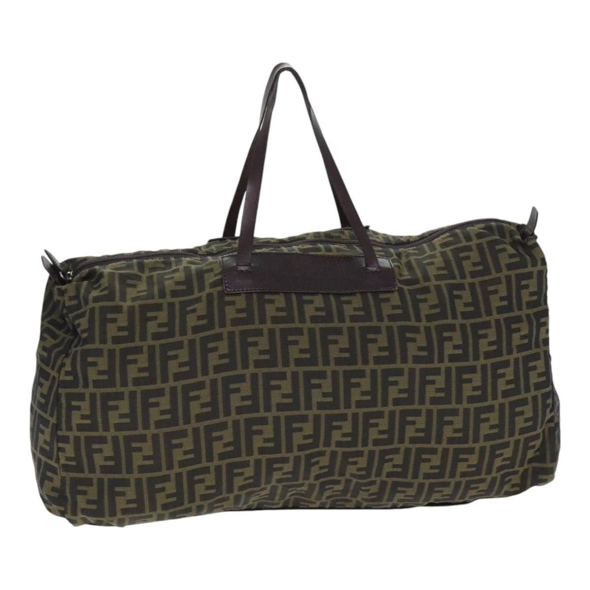 FENDI Zucca Canvas Boston Bag Brown ki4919