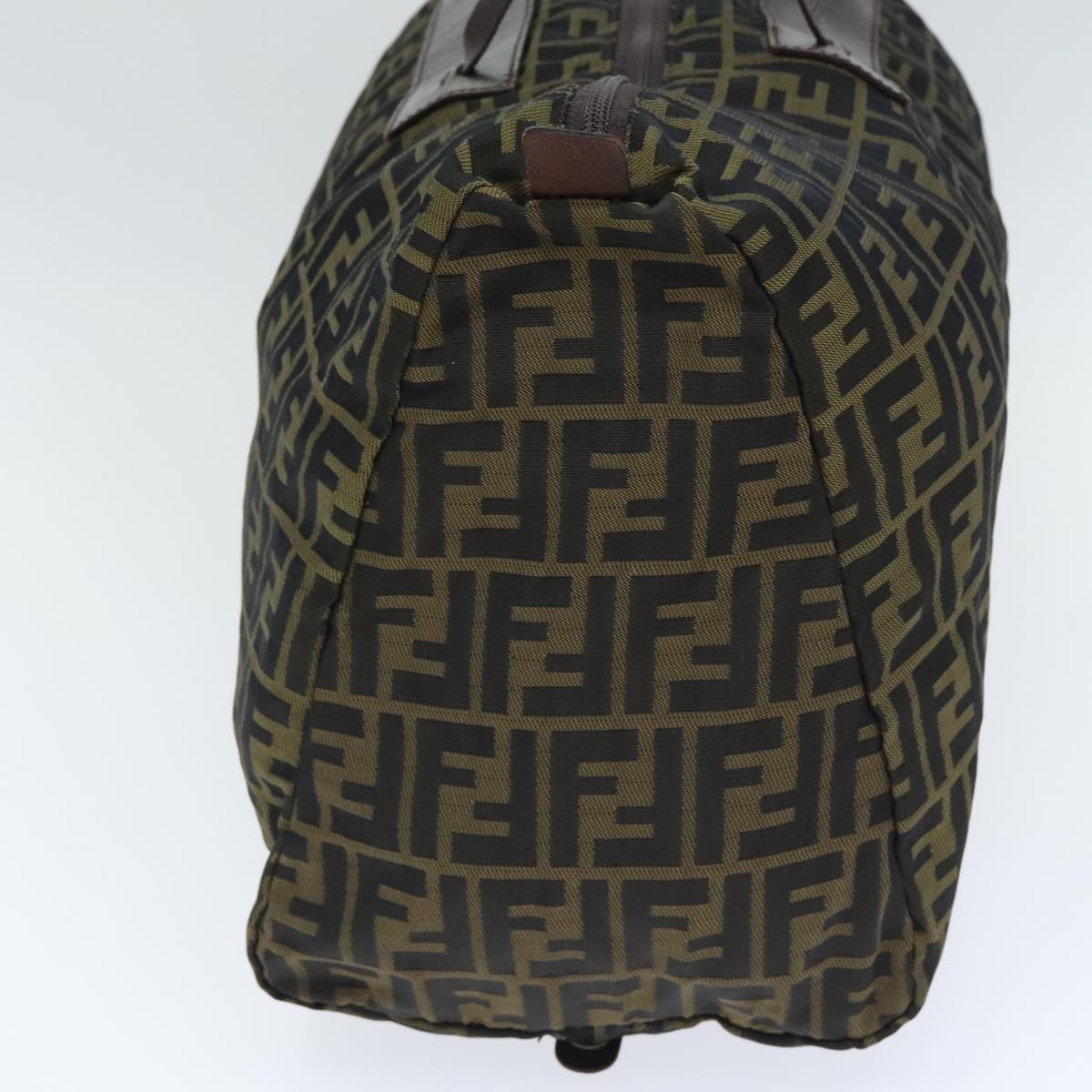FENDI Zucca Canvas Boston Bag Brown ki4919