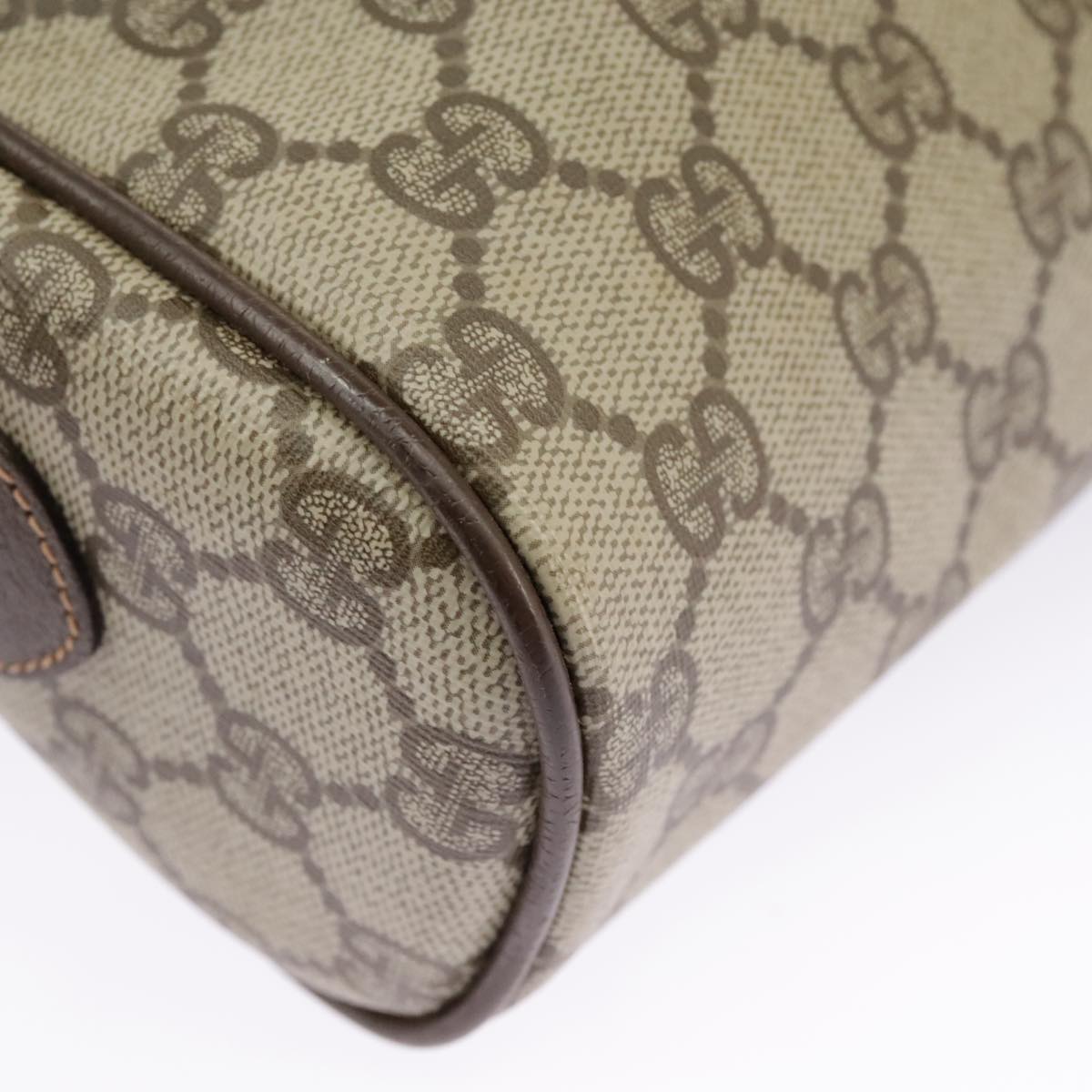 GUCCI GG Supreme Web Sherry Line Shoulder Bag PVC Beige 56 02 088 ki5034