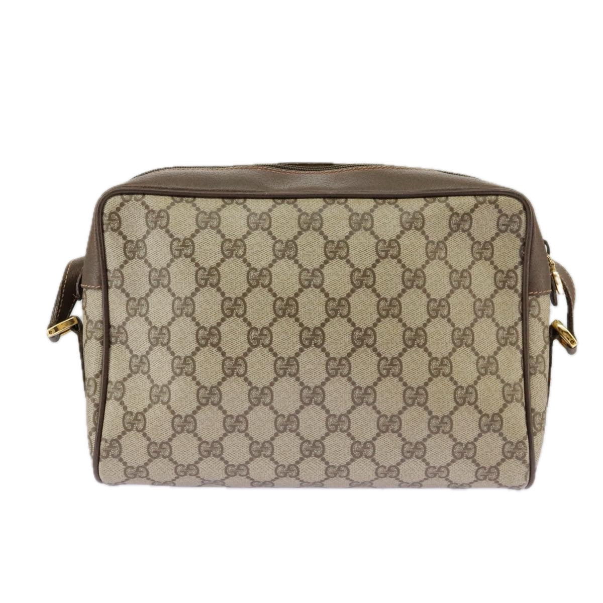 GUCCI GG Supreme Web Sherry Line Shoulder Bag PVC Beige 56 02 088 ki5034