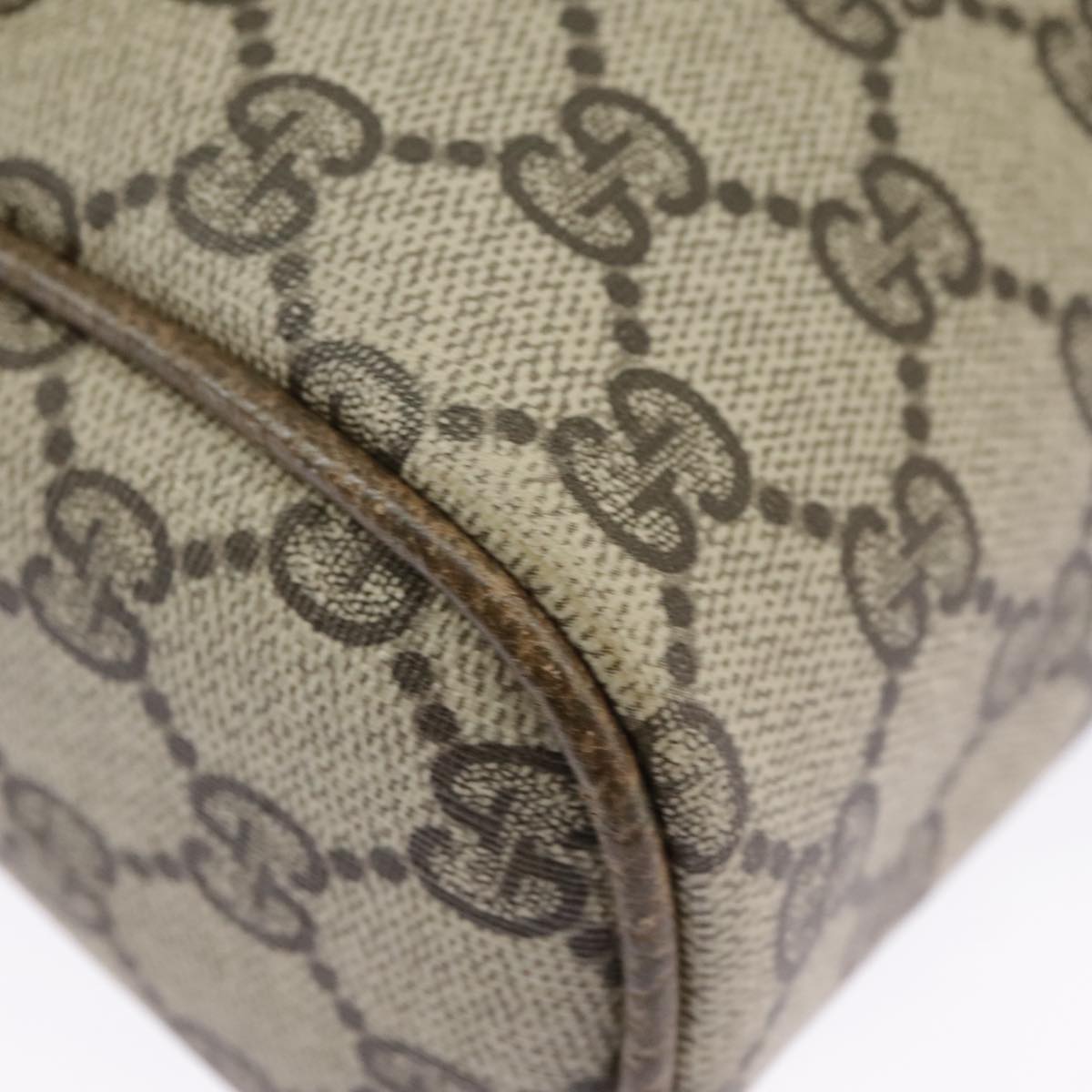 GUCCI GG Supreme Web Sherry Line Clutch Bag PVC Beige Red 27 004 998 ki5038