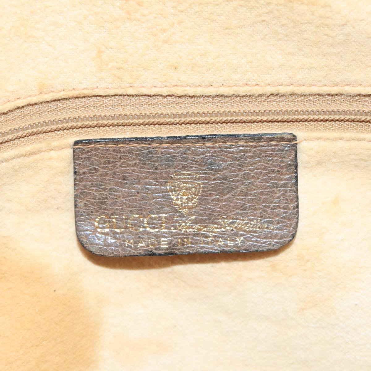 GUCCI GG Supreme Web Sherry Line Bag PVC 2way Beige 378 002 3839 ki5039