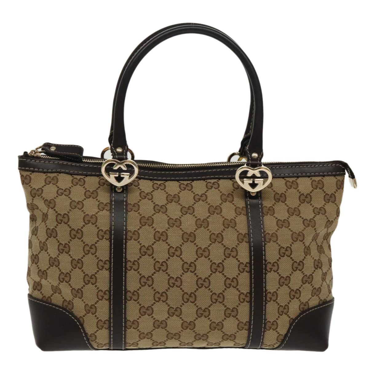 GUCCI GG Canvas Lovely Tote Bag Beige Gold 257069 ki5044