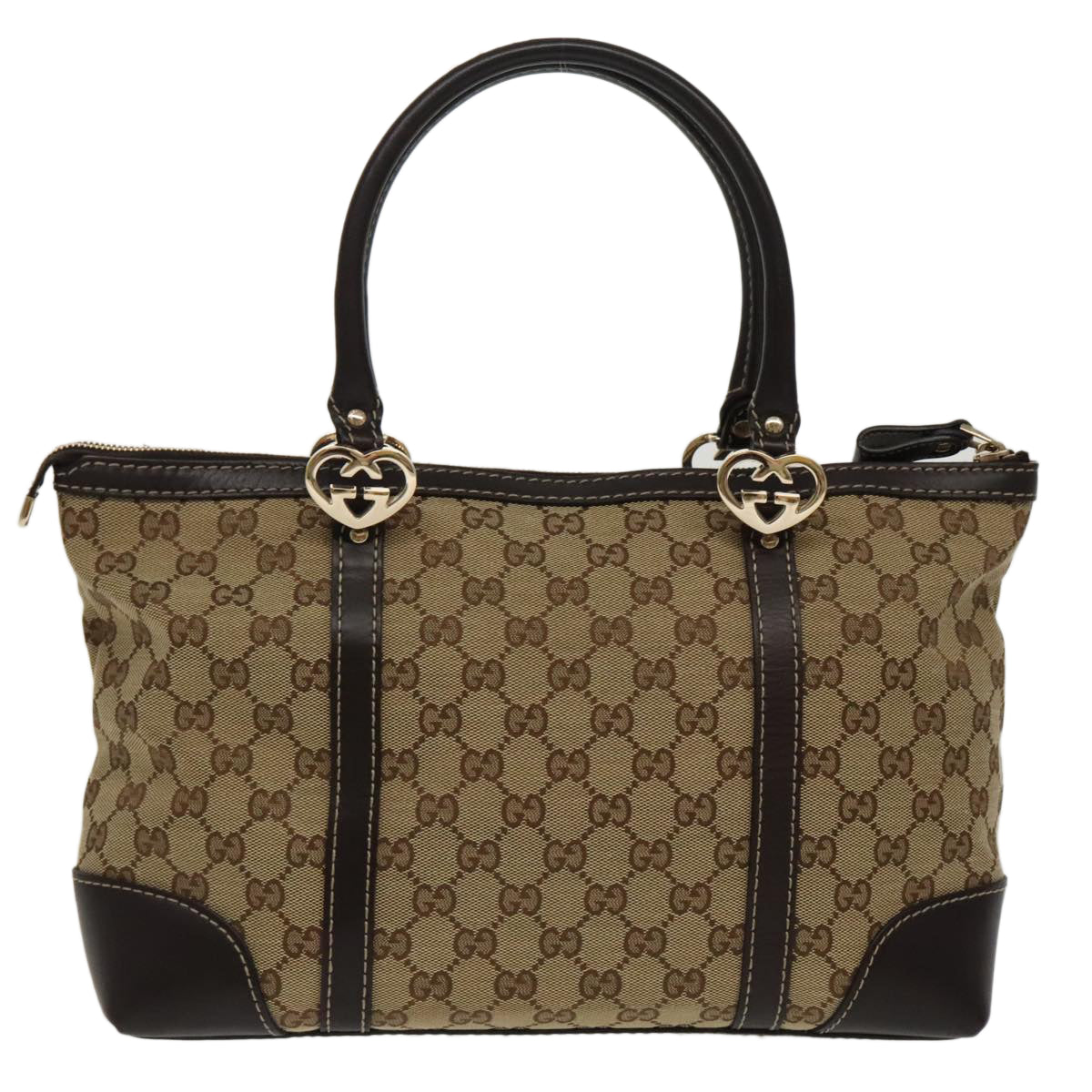GUCCI GG Canvas Lovely Tote Bag Beige Gold 257069 ki5044