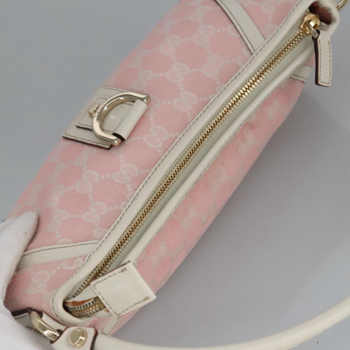 GUCCI GG Canvas Shoulder Bag Pink 130939 ki5065