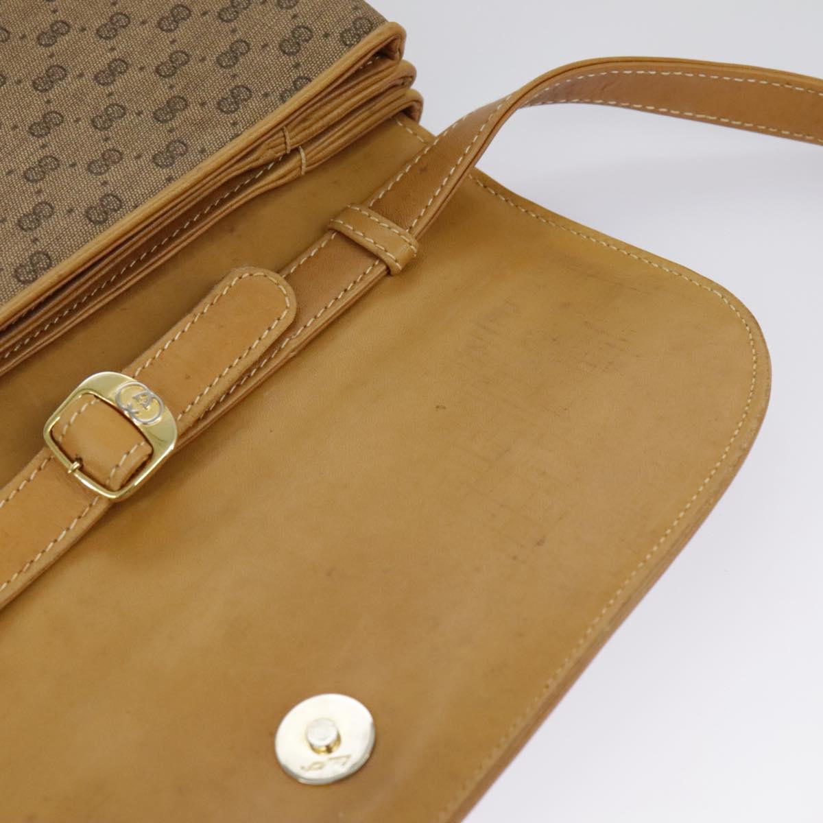 GUCCI Micro GG Supreme Shoulder Bag PVC Beige Gold 004 106 0024 ki5097