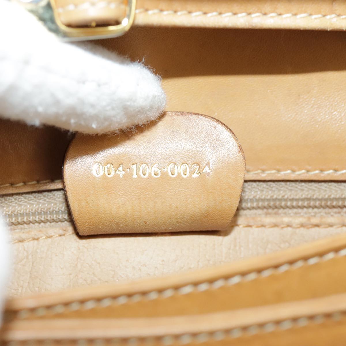 GUCCI Micro GG Supreme Shoulder Bag PVC Beige Gold 004 106 0024 ki5097