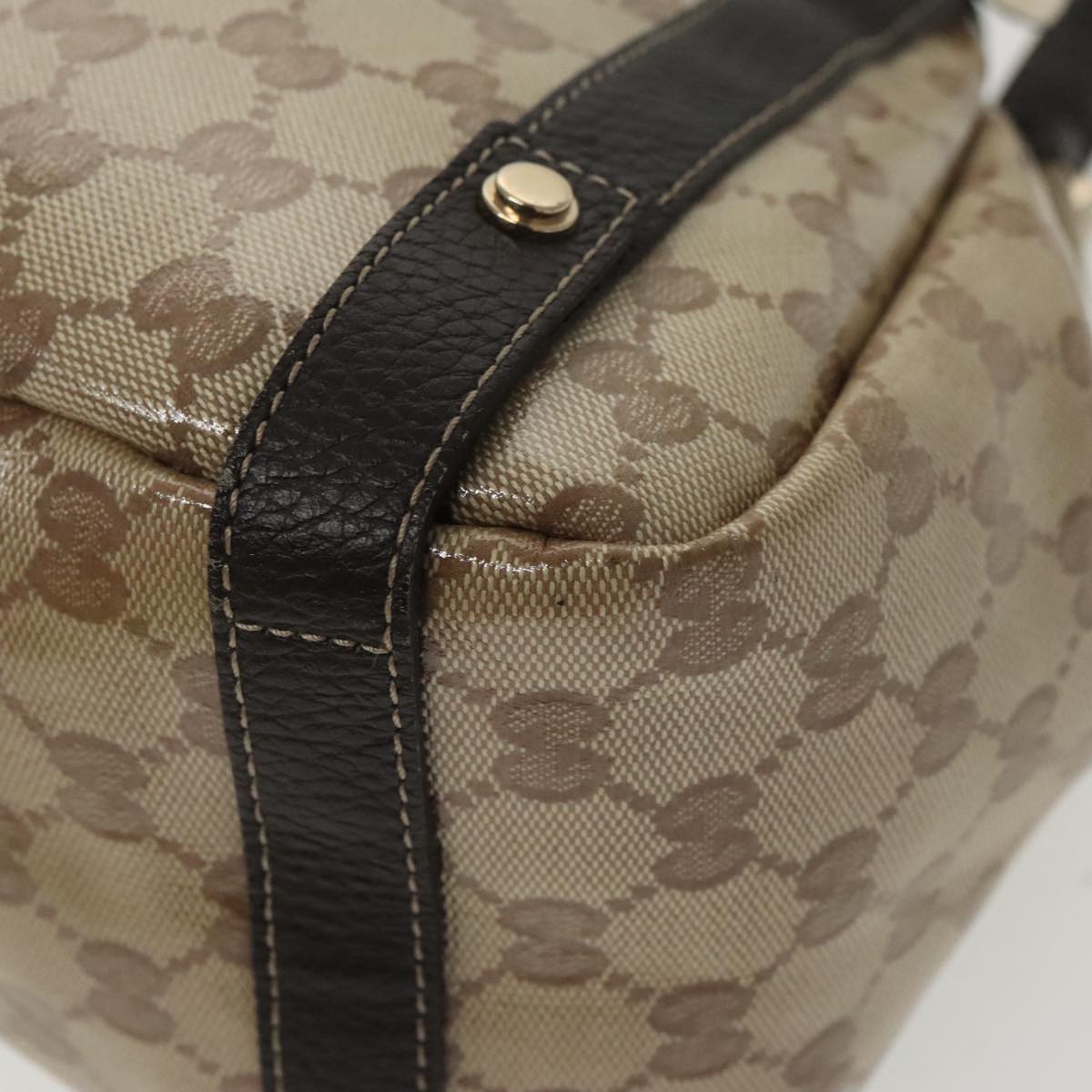 GUCCI GG Crystal Abbey Tote Bag Beige Gold 293578 ki5099