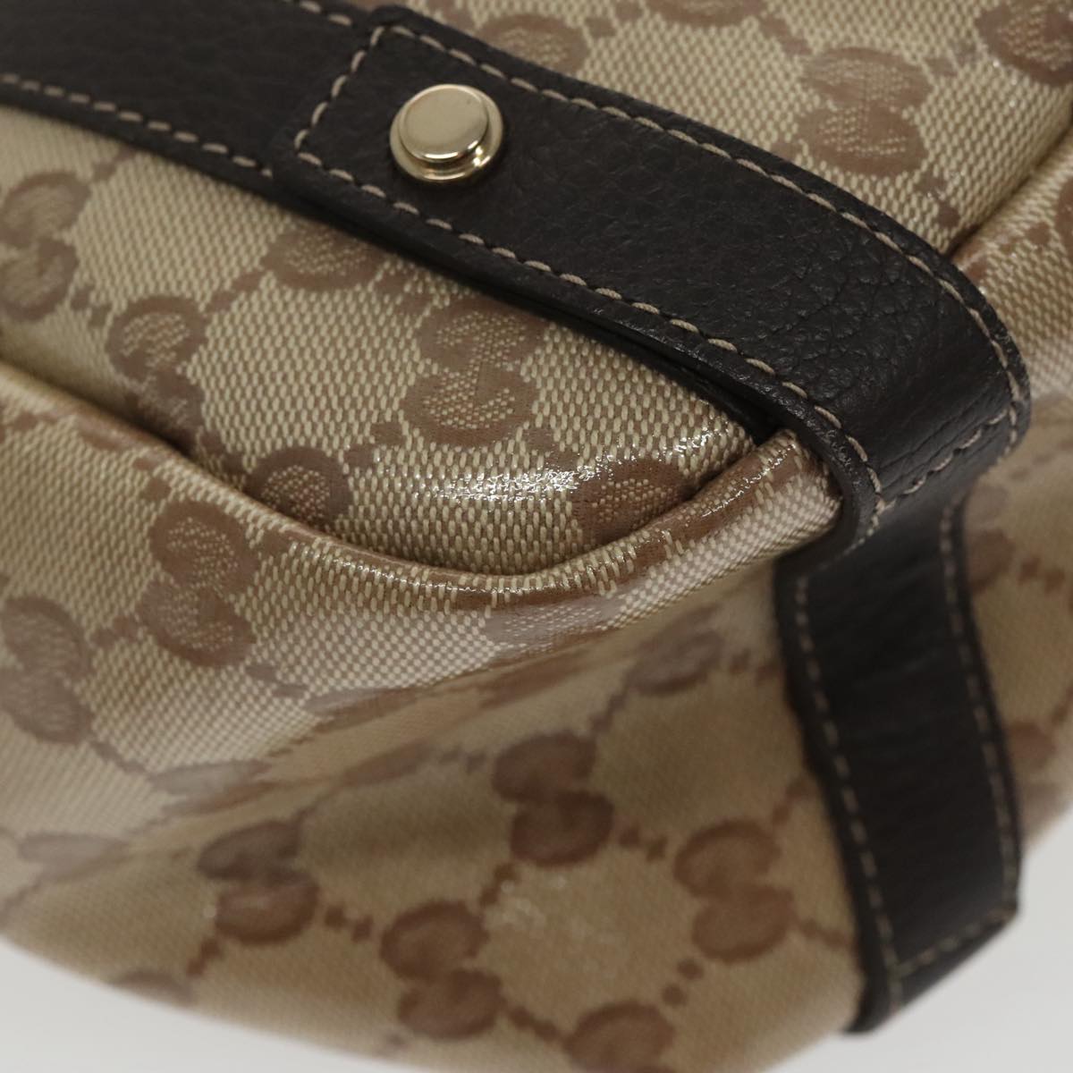 GUCCI GG Crystal Abbey Tote Bag Beige Gold 293578 ki5099