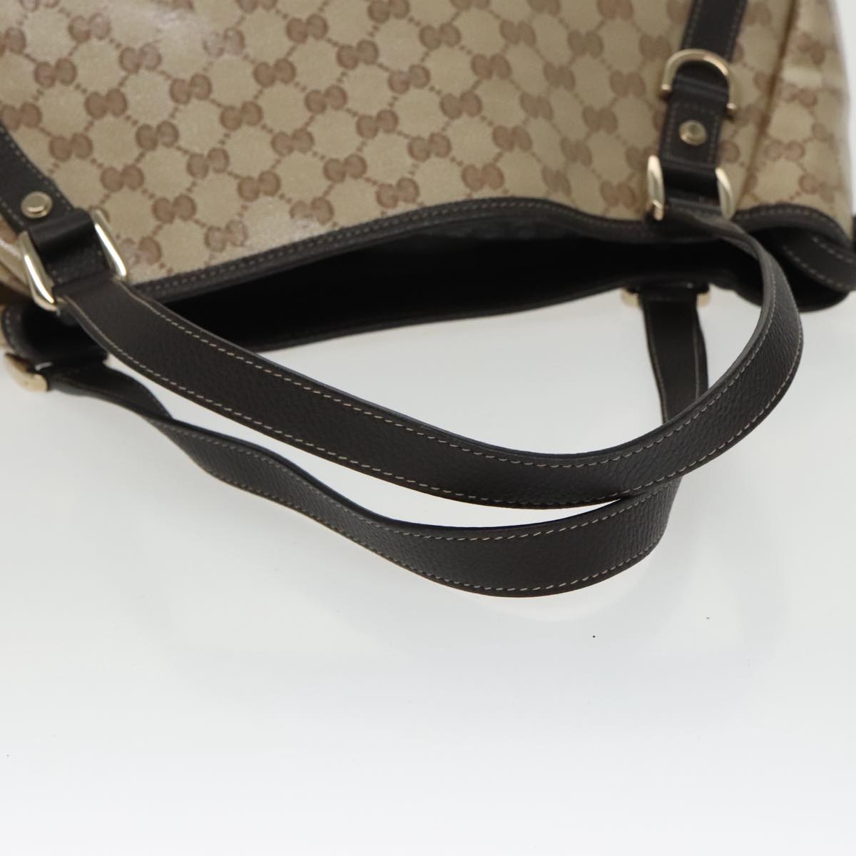 GUCCI GG Crystal Abbey Tote Bag Beige Gold 293578 ki5099