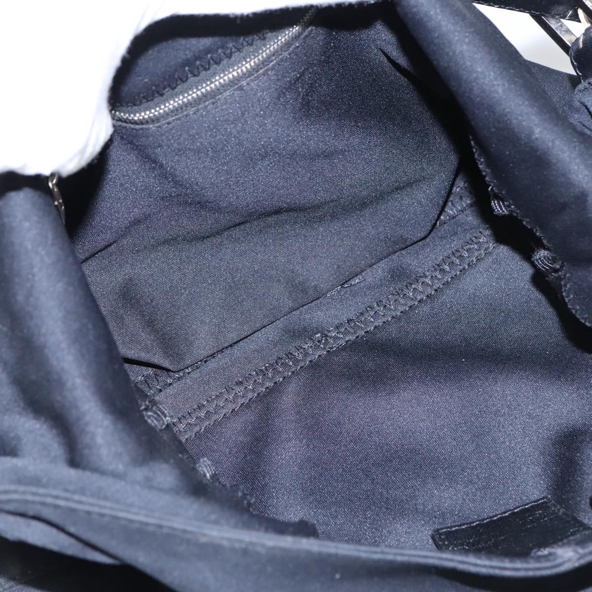 FENDI Mamma Baguette Shoulder Bag Nylon Black Silver ki5124
