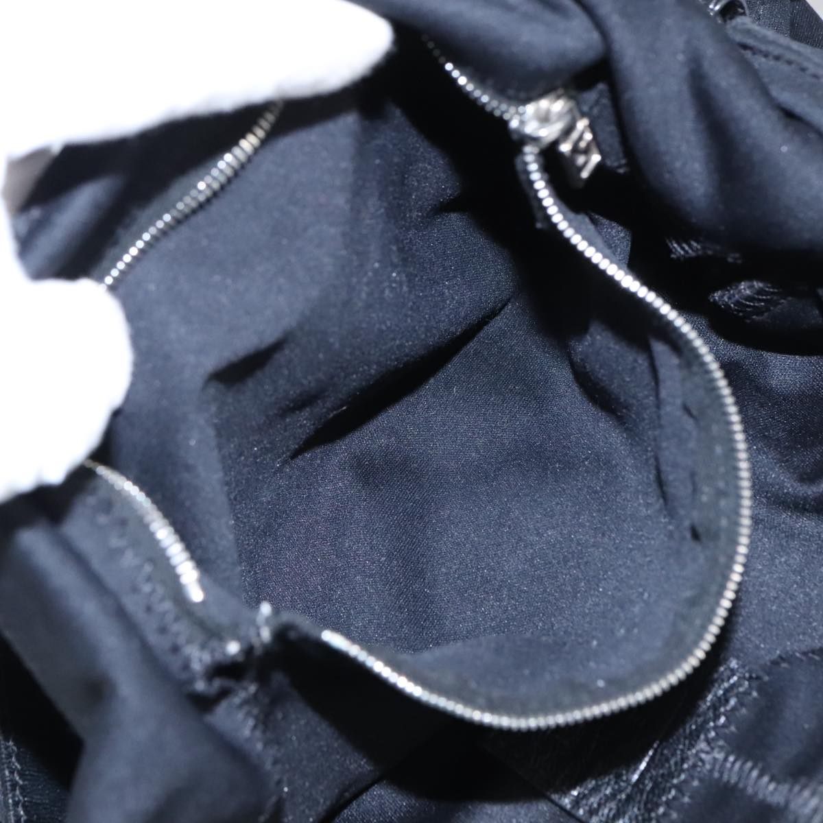 FENDI Mamma Baguette Shoulder Bag Nylon Black Silver ki5124