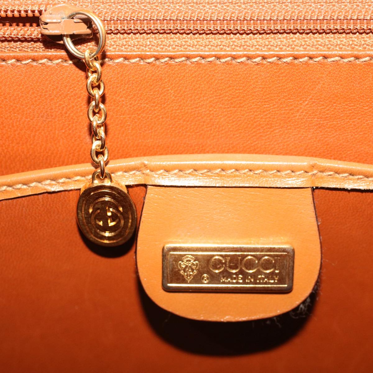 GUCCI Hand Bag Crocodile 2way Brown kk194