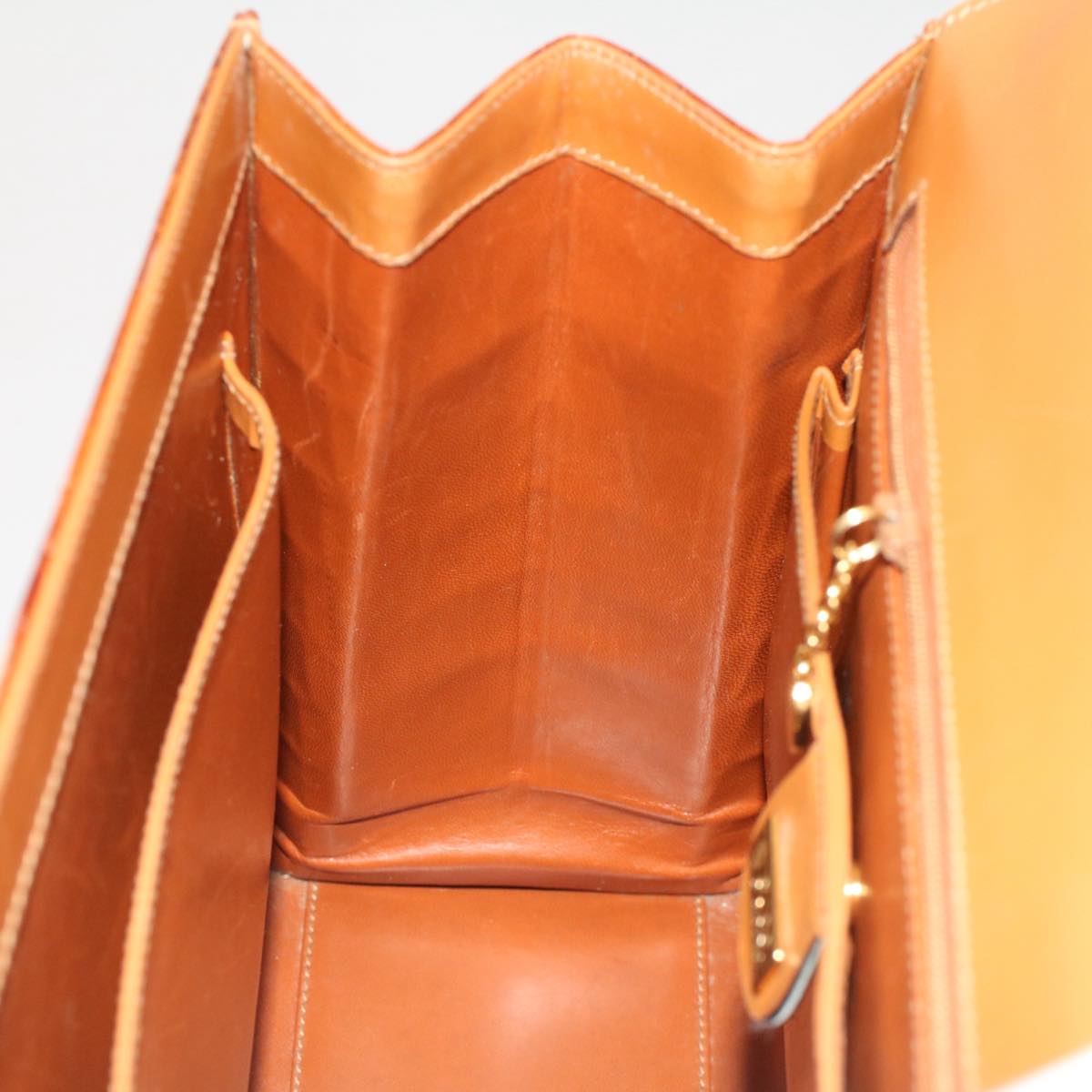 GUCCI Hand Bag Crocodile 2way Brown kk194