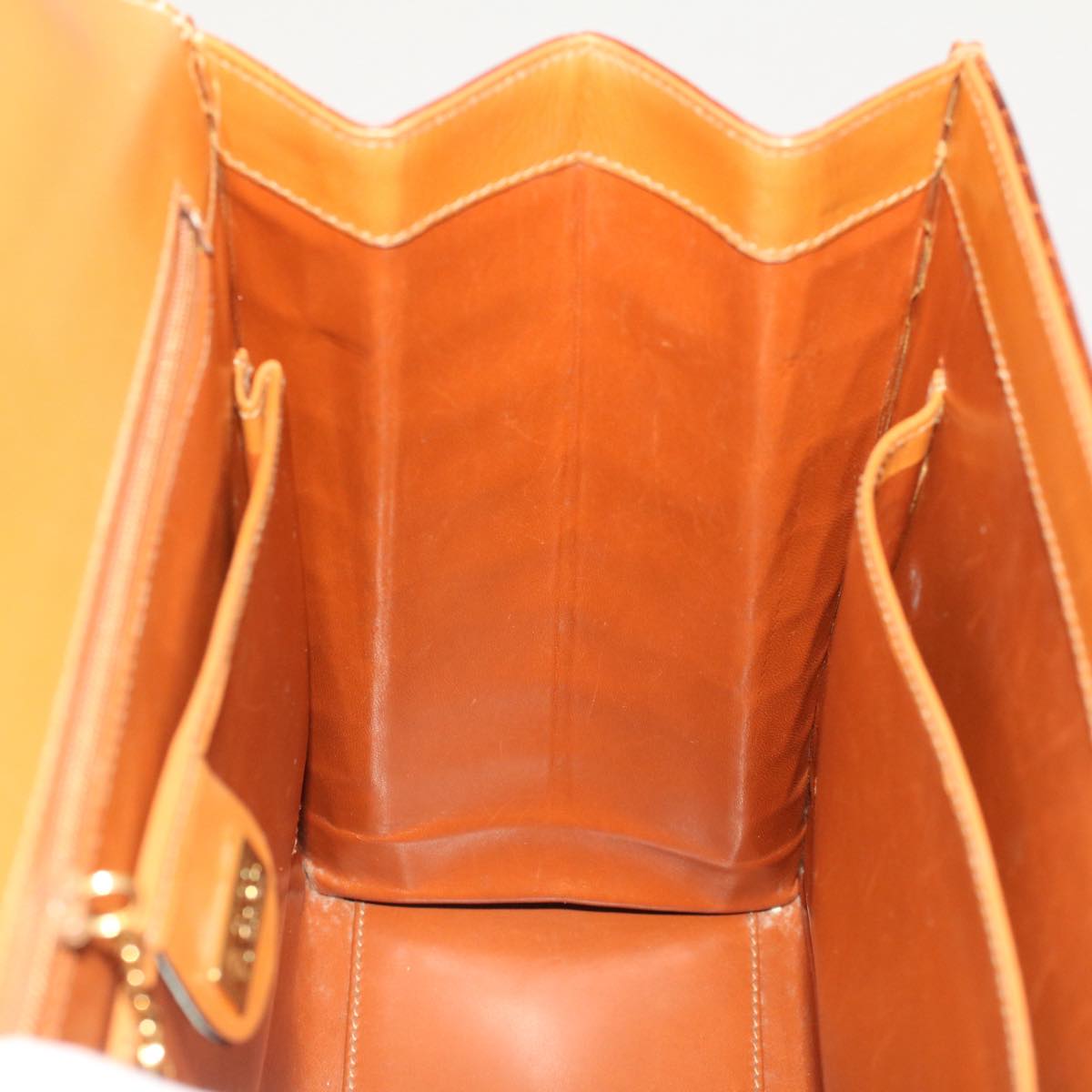 GUCCI Hand Bag Crocodile 2way Brown kk194
