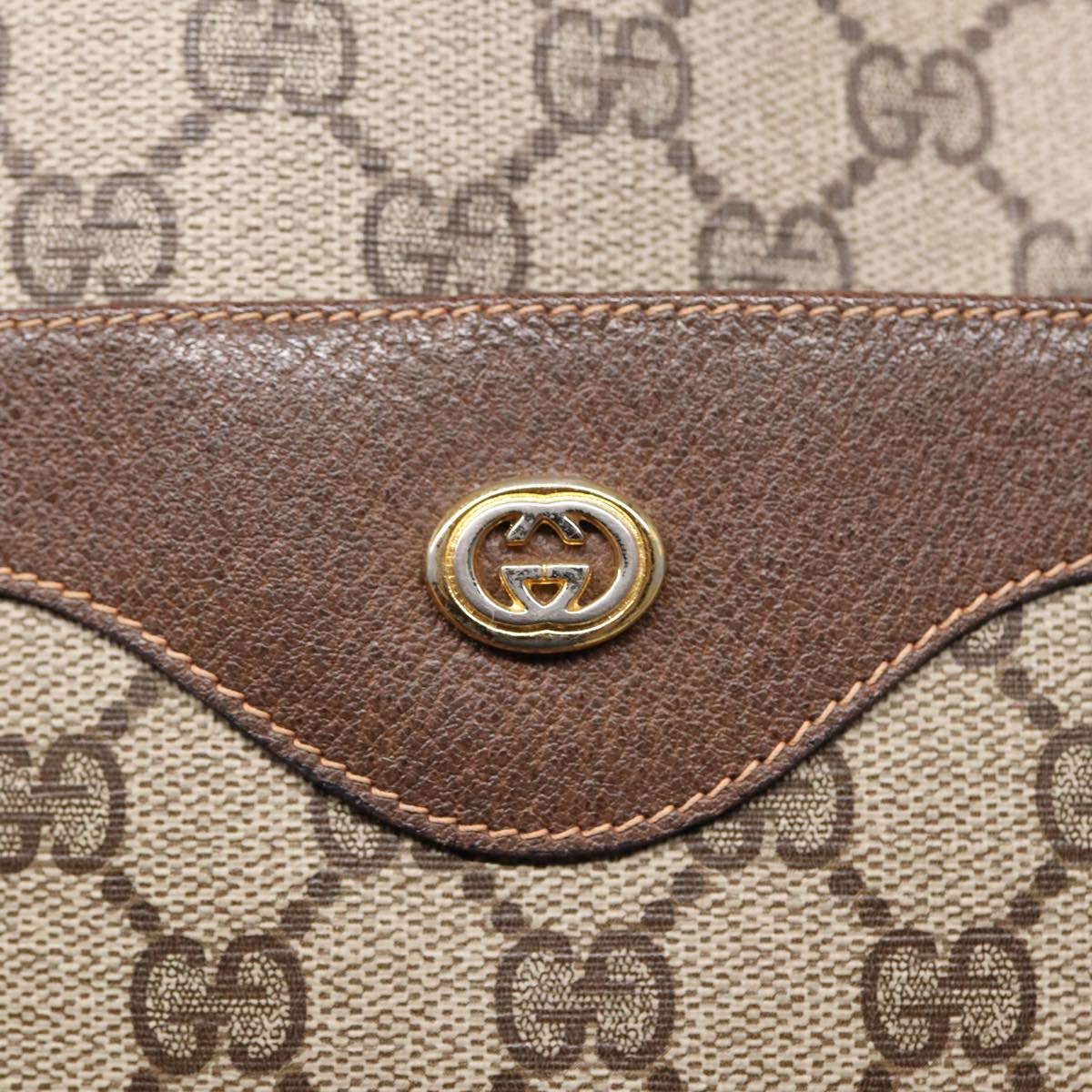 GUCCI GG Canvas Web Sherry Line Tote Bag PVC Leather Beige Green Red kk273