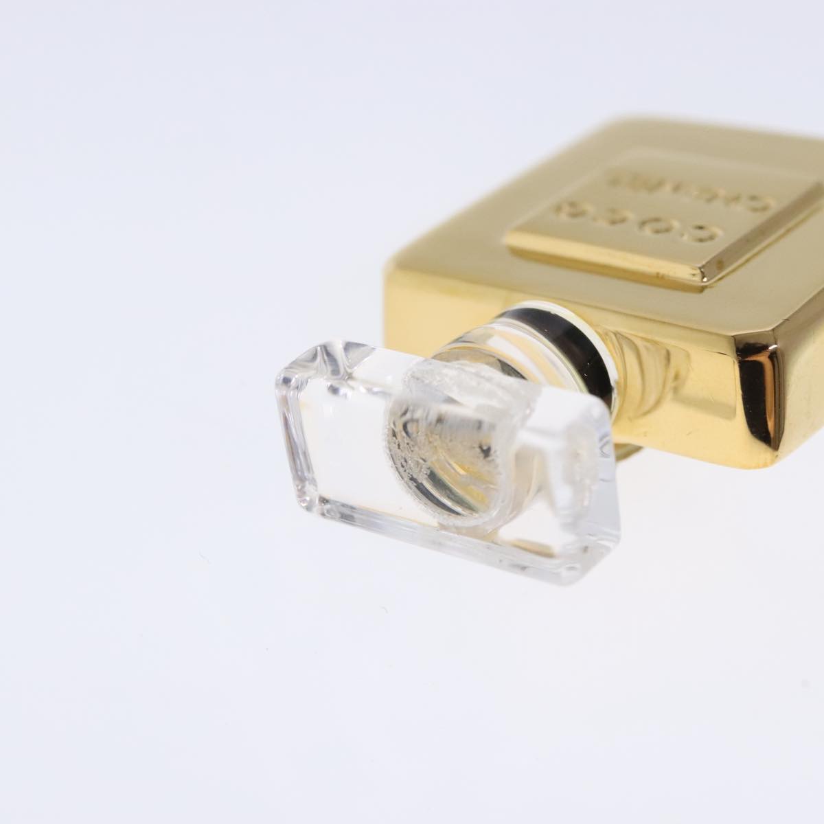 CHANEL Perfume Bottle Earring metal Gold CC kk361
