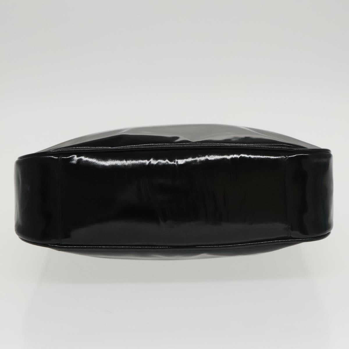 GUCCI Bamboo Hand Bag Enamel Black Gold 001 1705 1638 kk385