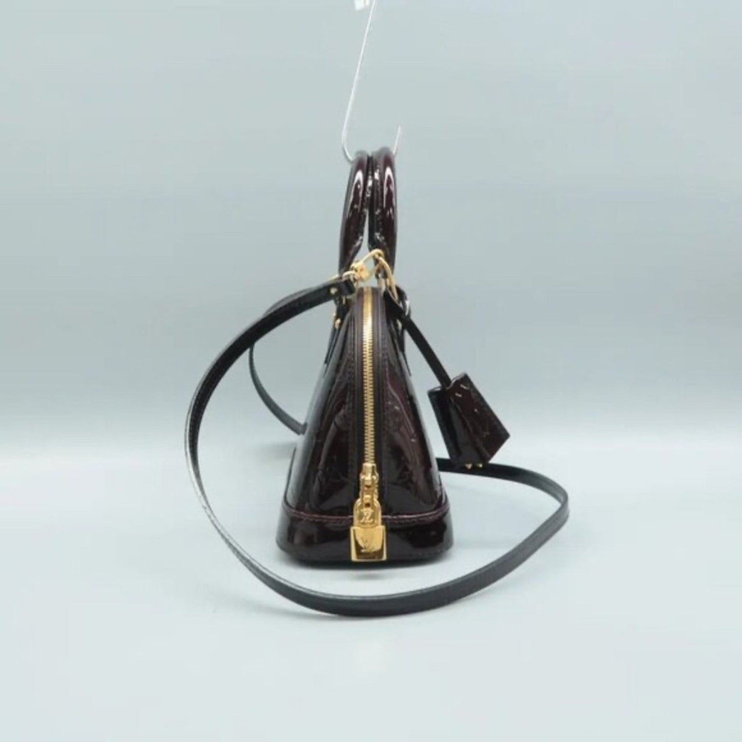 Louis Vuitton Alma BB Burgundy Monogram Patent Leather Satchel