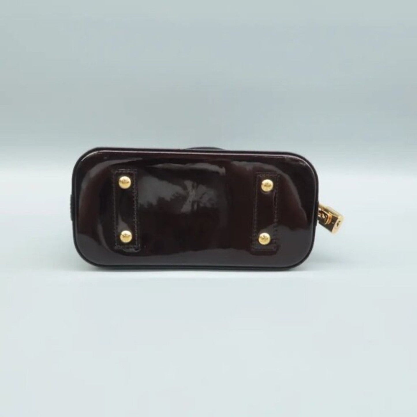 Louis Vuitton Alma BB Burgundy Monogram Patent Leather Satchel