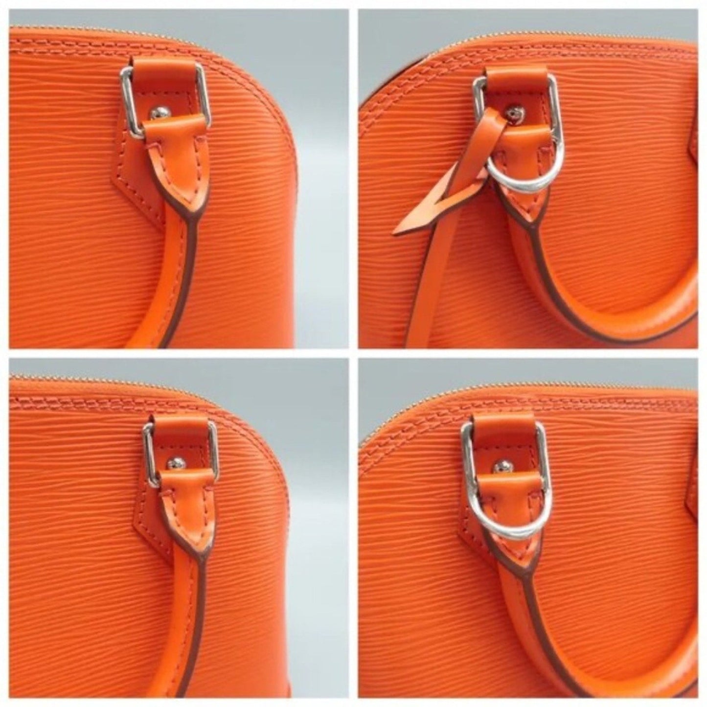 Louis Vuitton Alma BB Orange EPI Leather Satchel