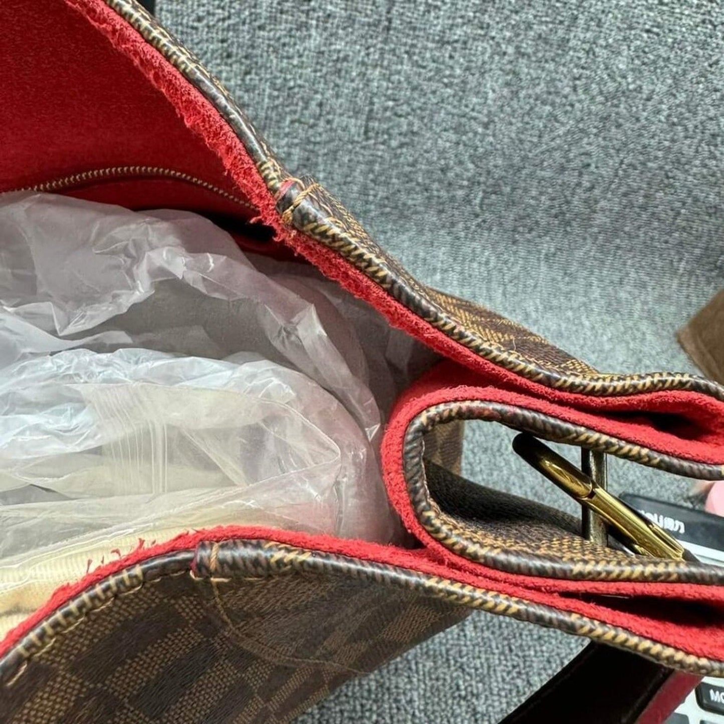 Louis Vuitton Caissa Brown Damier Ebene Canvas Shoulder Bag