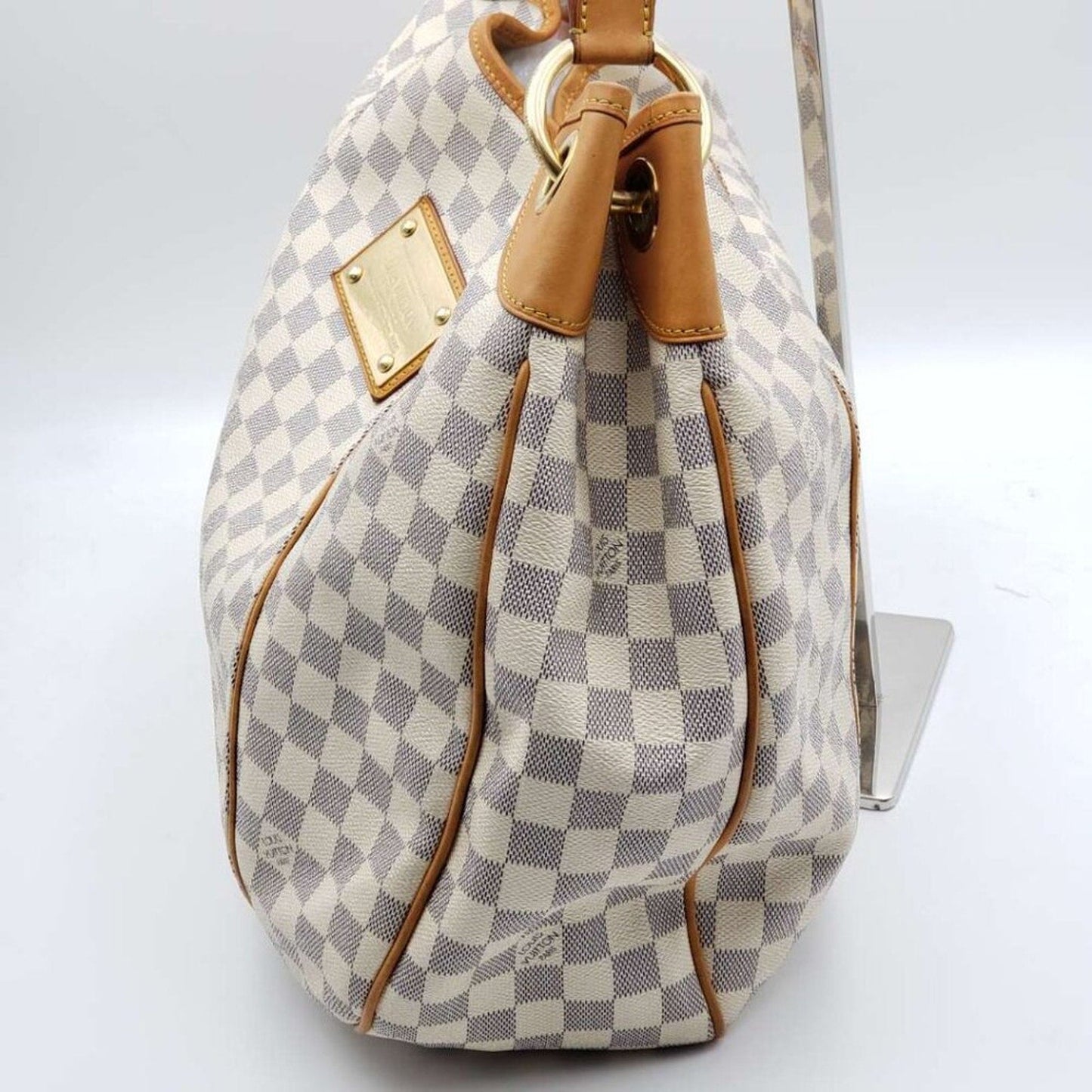 Louis Vuitton Galliera GM White Damier Azur Canvas Shoulder Bag