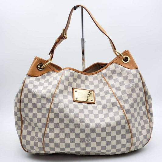Louis Vuitton Galliera GM White Damier Azur Canvas Shoulder Bag