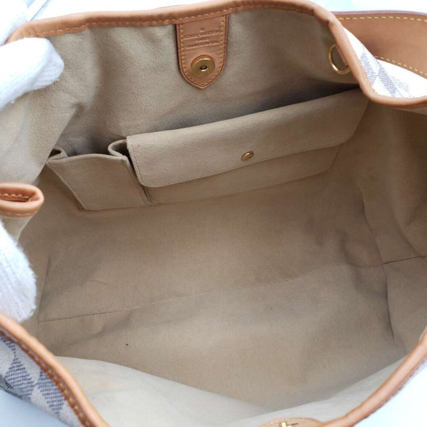 Louis Vuitton Galliera GM White Damier Azur Canvas Shoulder Bag
