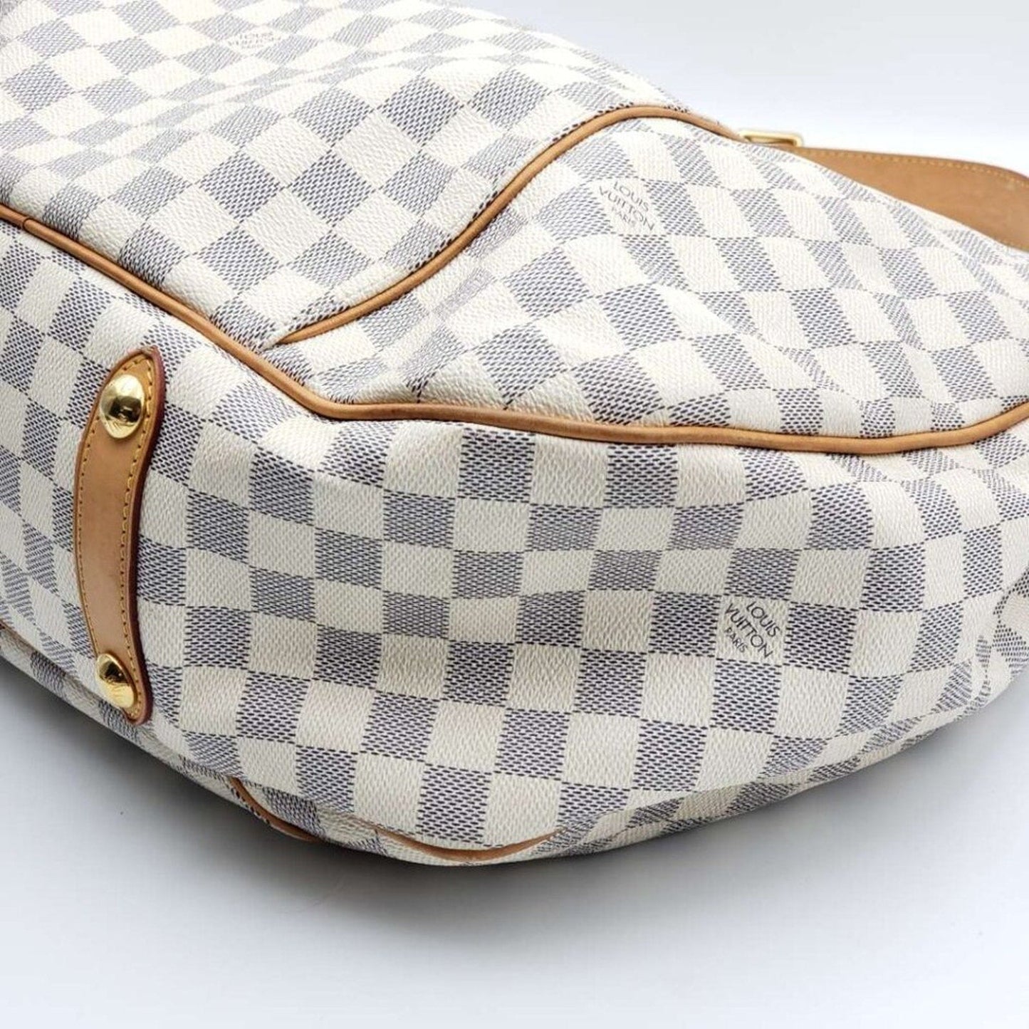 Louis Vuitton Galliera GM White Damier Azur Canvas Shoulder Bag