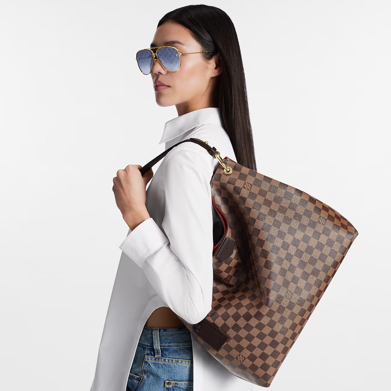 LOUIS VUITTON DAMIER EBENE GRACEFULL PM SHOULDER BAG