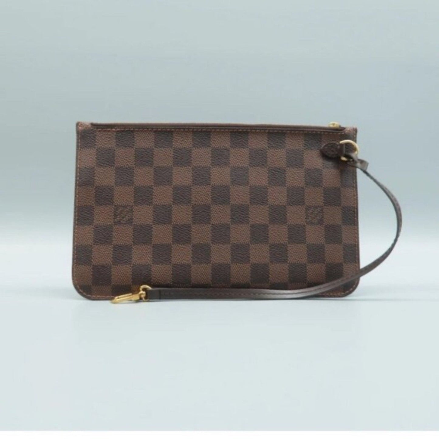 Louis Vuitton Neverfull Brown Damier Ebene Canvas Pouch