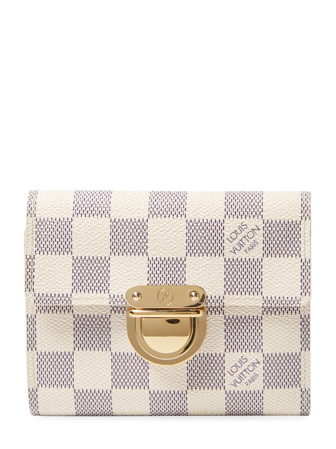 GLM-Damier Azur Portefeuille Kola Compact Wallet