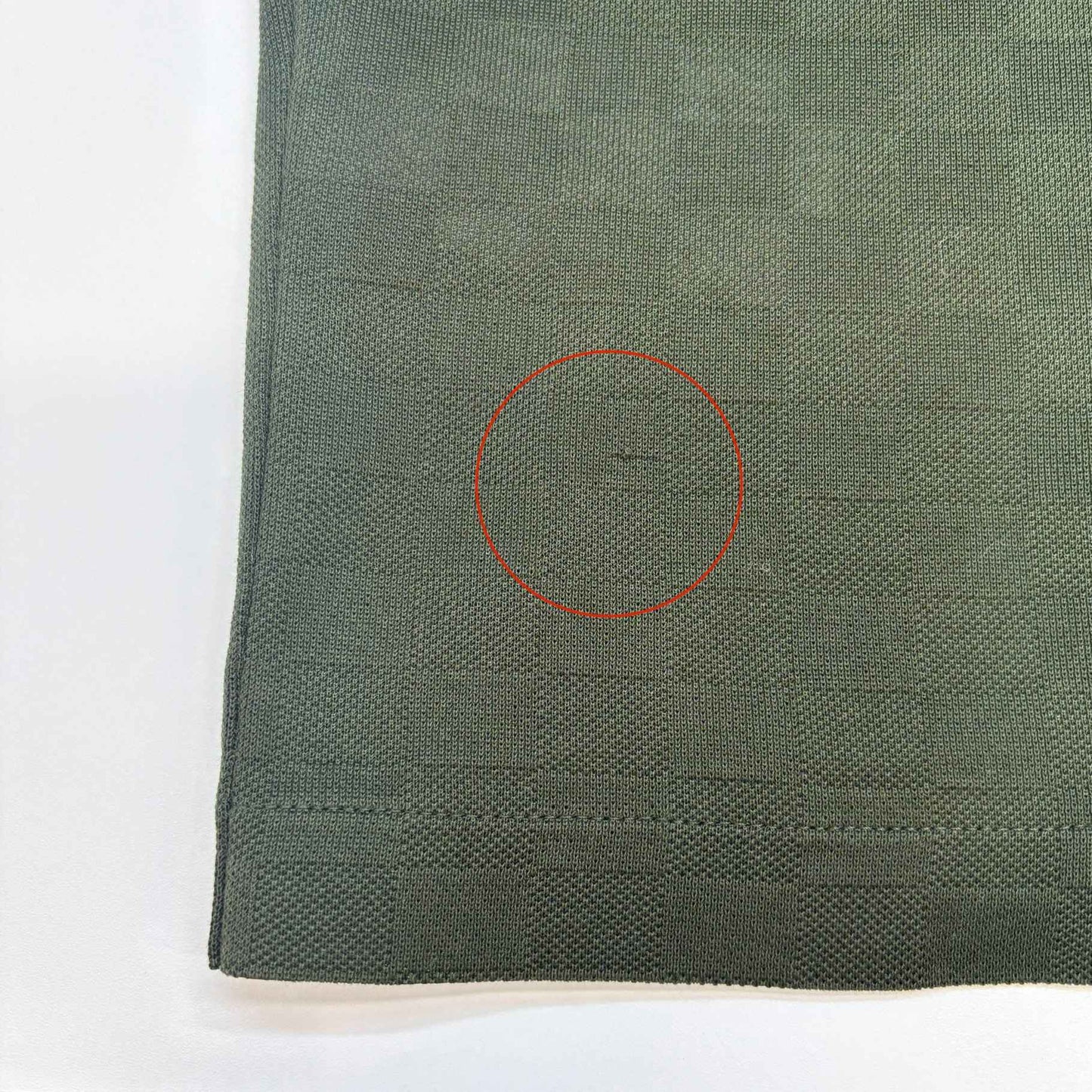 Men's Damier Logo Polo Shirt Khaki Size M