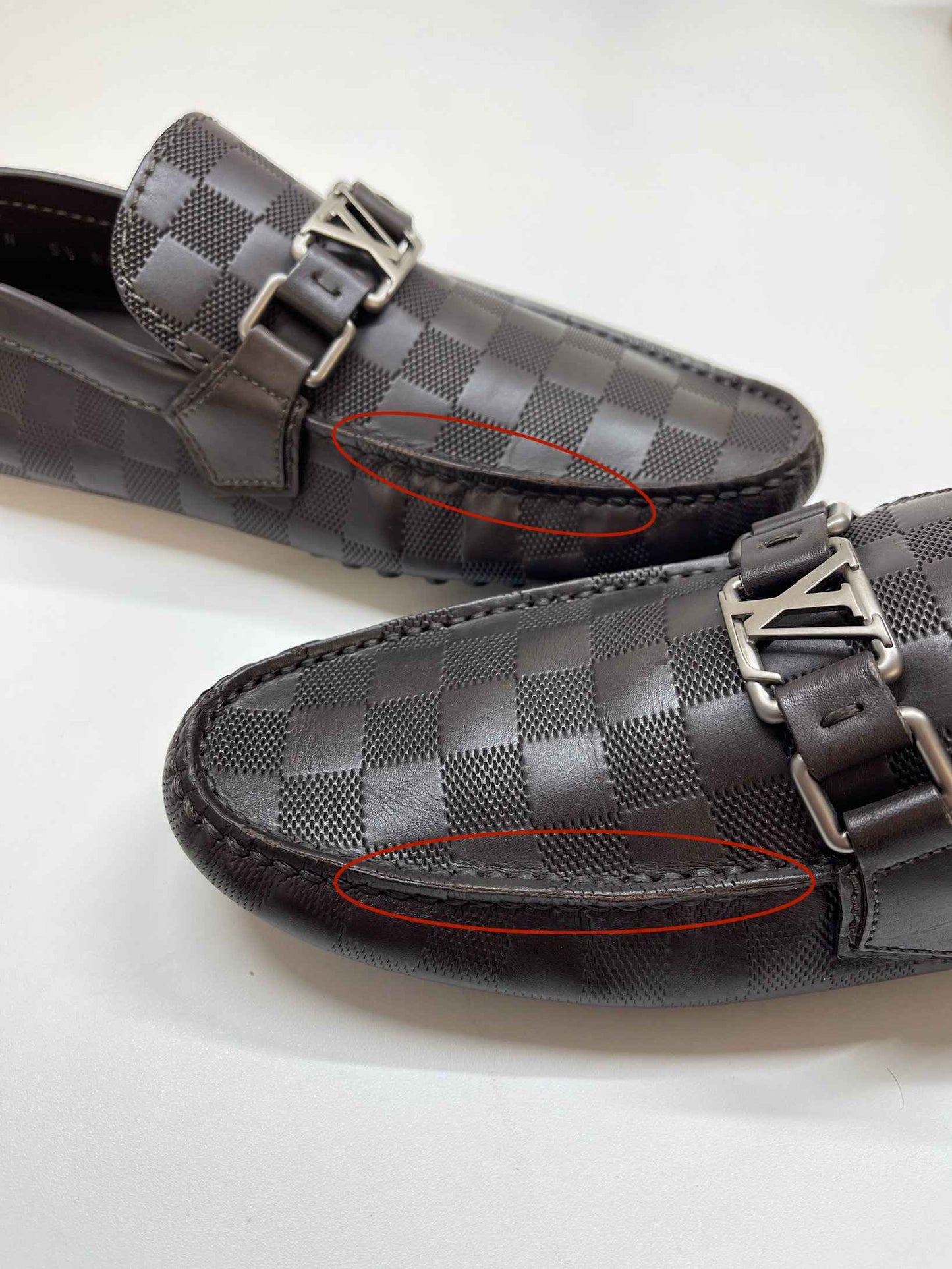 Men's Damier Hockenheim Loafers Brown Size EU 39.5 / UK 5.5