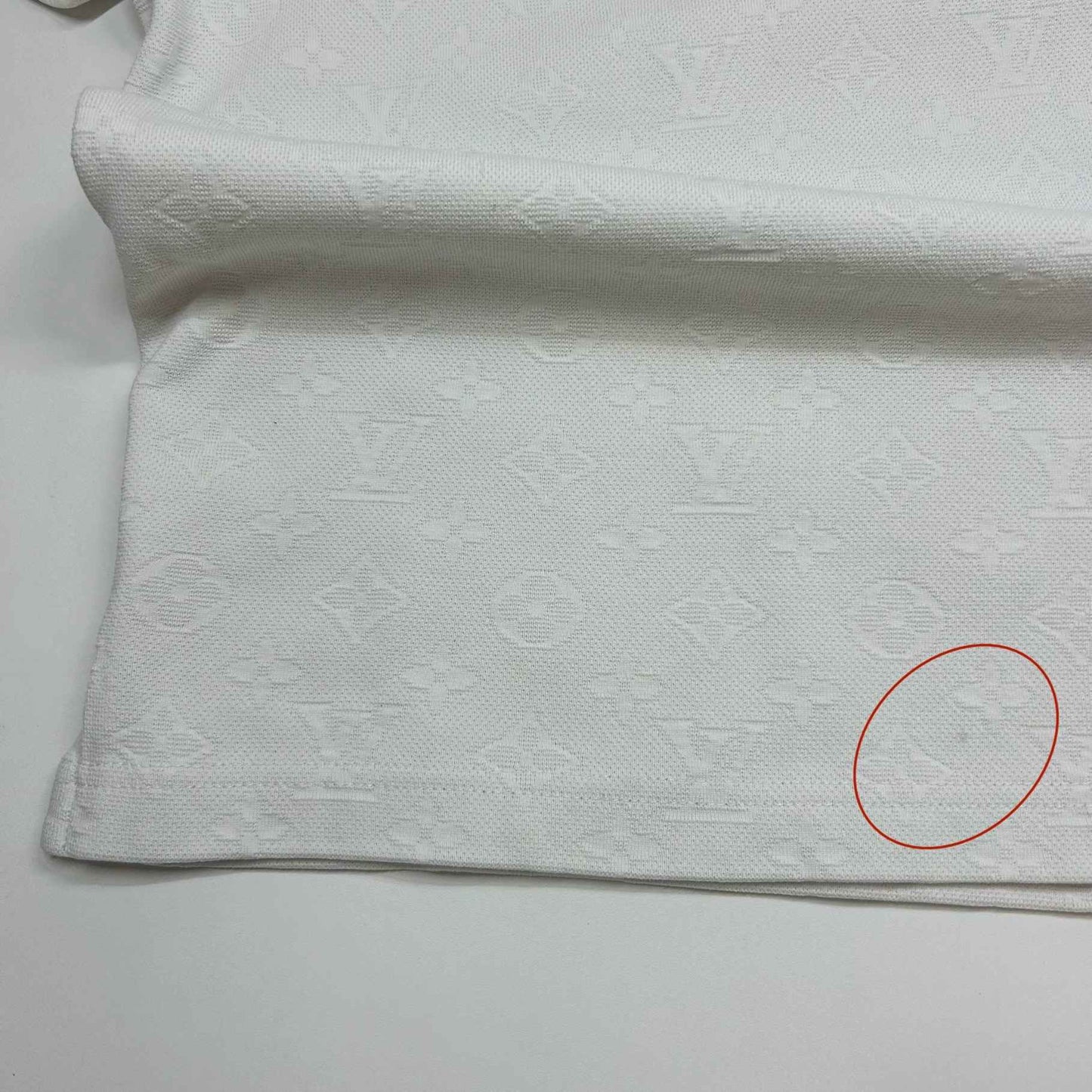 Men's Monogram 3D Pocket Short Sleeve Shirt White Size XL