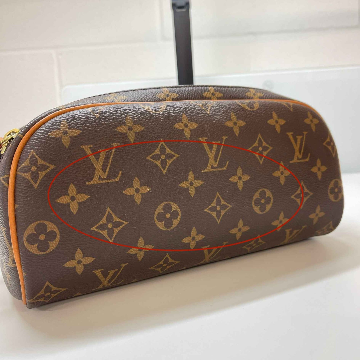 Men's Dopp Kit Toiletry Monogram Toiletry Bag Brown