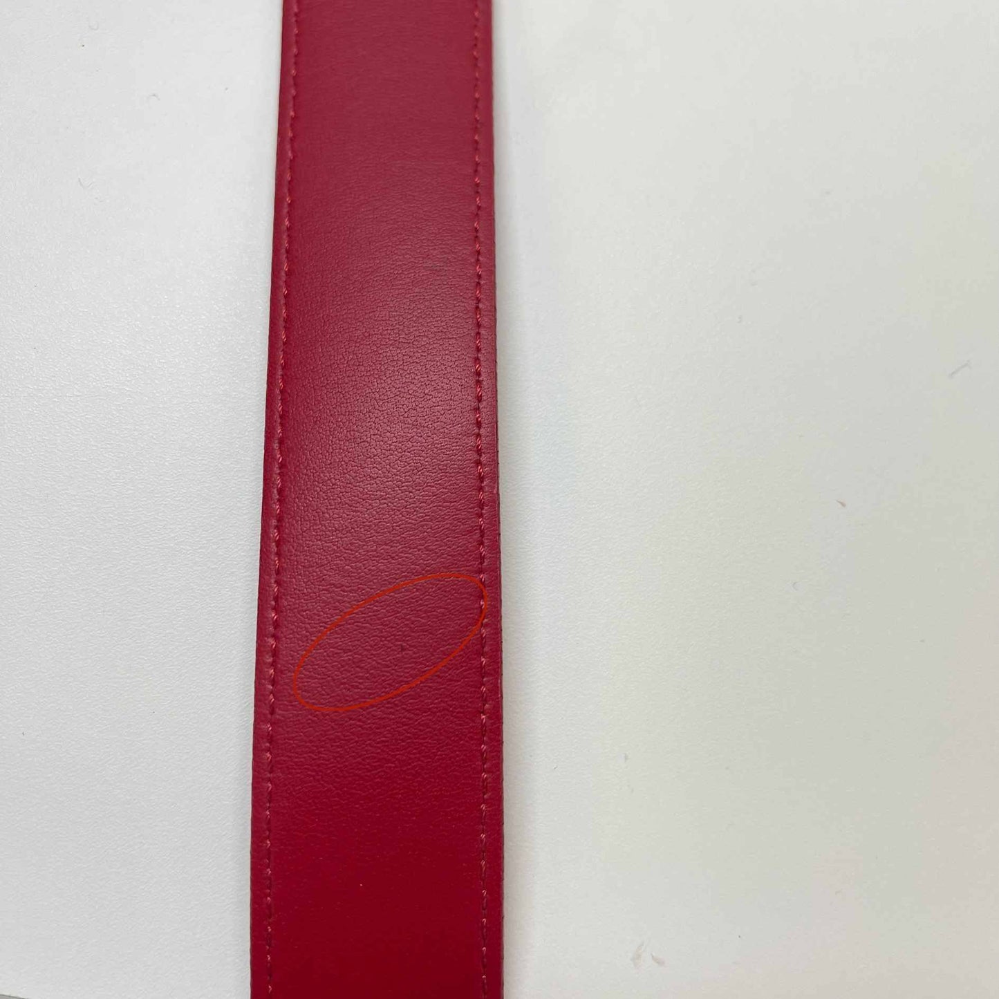 Women's Damier Belt Red Size Waist 30"