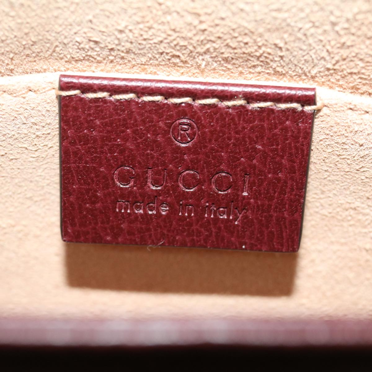 GUCCI Marmont WebSherry Line Shoulder Bag Leather Red 503877493075 lt580