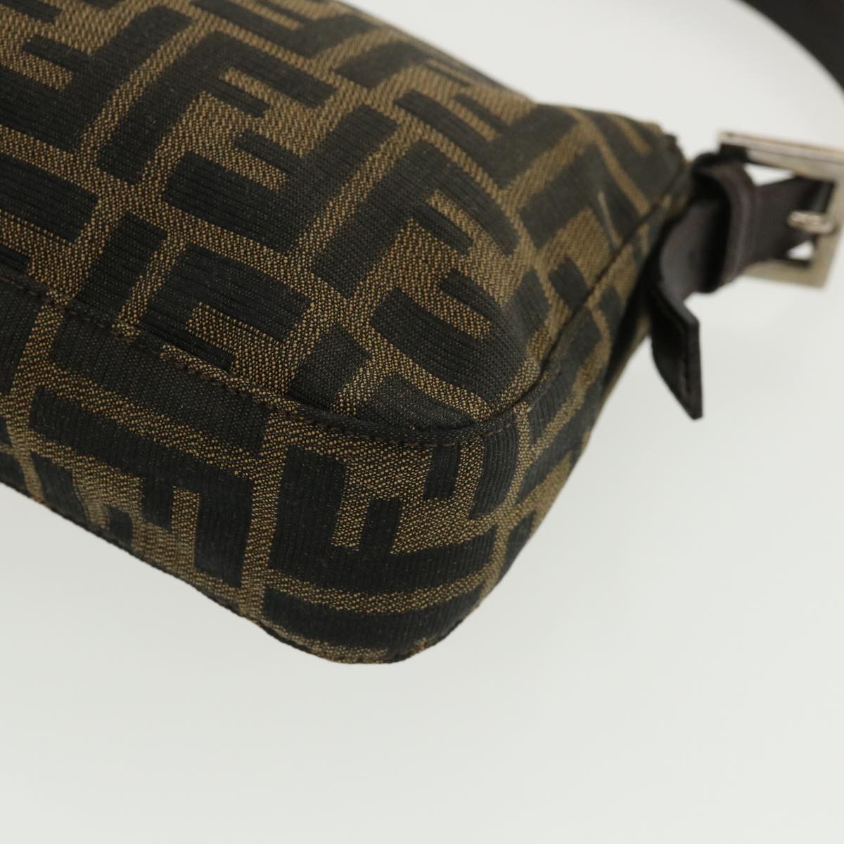 FENDI Zucca Canvas Mamma Baguette Shoulder Bag Brown lt692